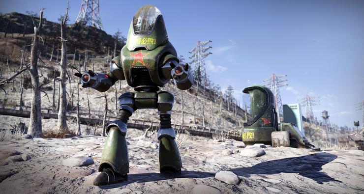 Fallout 76 уничтожить роботов не применяя оружие